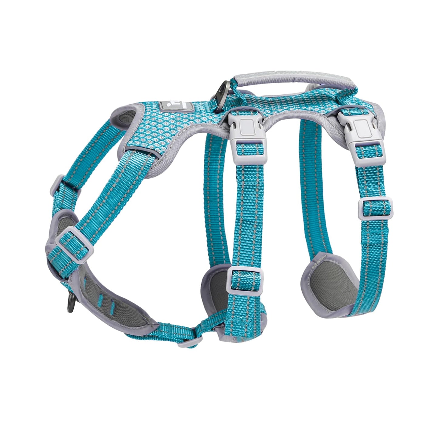 Arnés para perros No Escape, arnés a prueba de escapes,arnés totalmente reflectante con asa acolchada,transpirable, chaleco ajustable para perros medianos de paseo, adiestramiento y carrera(Azul,M)