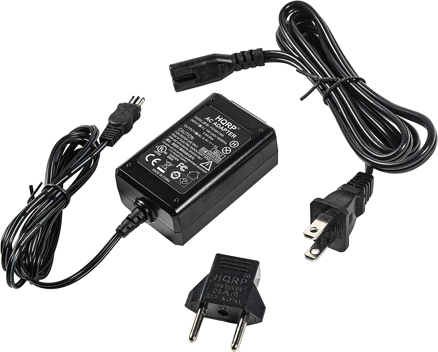 HQRP Adaptador de CA de repuesto compatible con Sony HandyCam CCD-TRV608 CCD-TRV66 CCD-TRV68 DCR-TRV22 DCR-TRV25 DCR-TRV27 DCR-TRV30 DCR-TRV33 DCR-TRV38 DCR-TRV230 DCR-TRV25 0 Camcorder de camcor