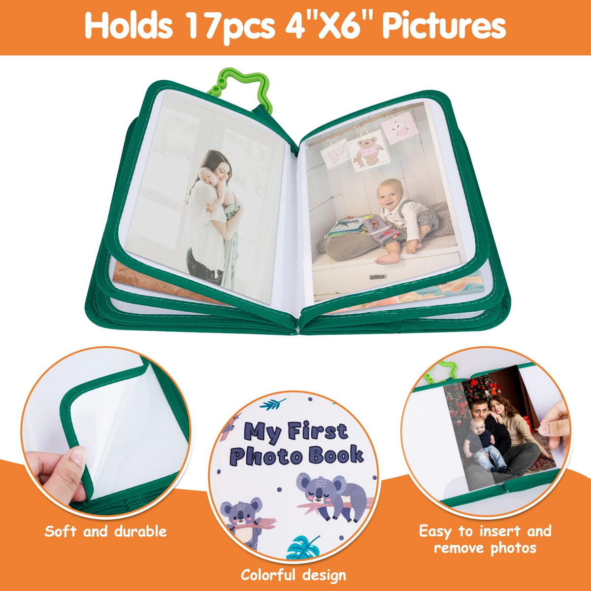 Álbum de Fotos abcxgood Beige para Bebé, 10 x 15 cm, Regalo Personalizado