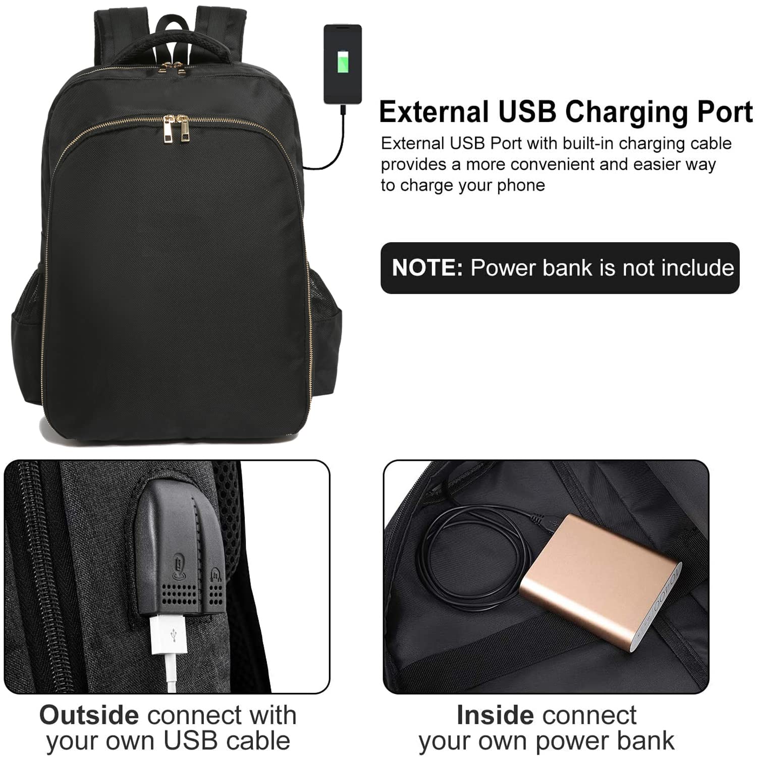 Bolsa de Viaje NIHANEH Negro USB Organizador Grande para Barberos y Peluqueros