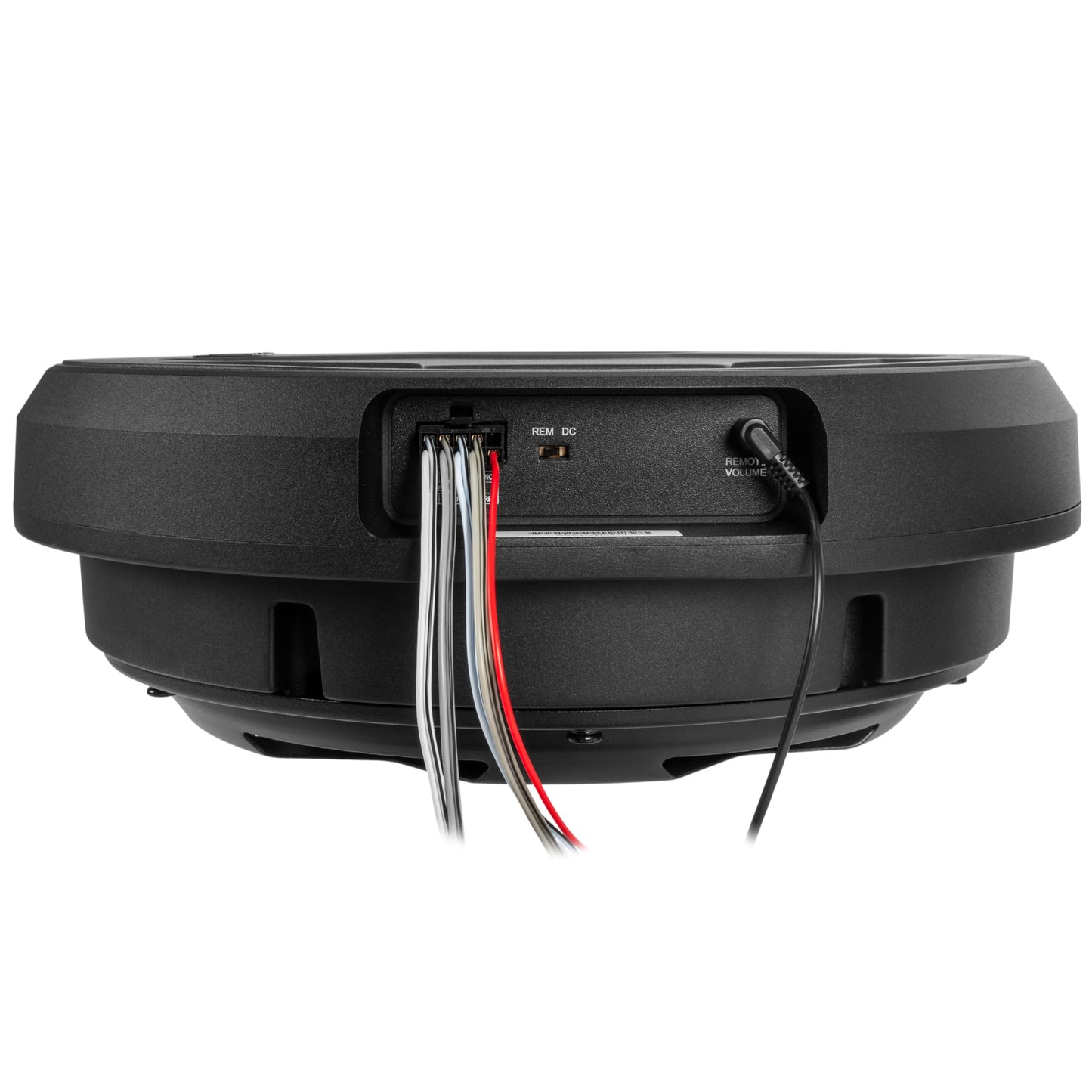 NVX QBSTA 900 W Max (300 W RMS) Subwoofer de 11 Pulgadas con Amplificador Incorporado y Control Remoto de Graves, Fácil de Instalar en Coches