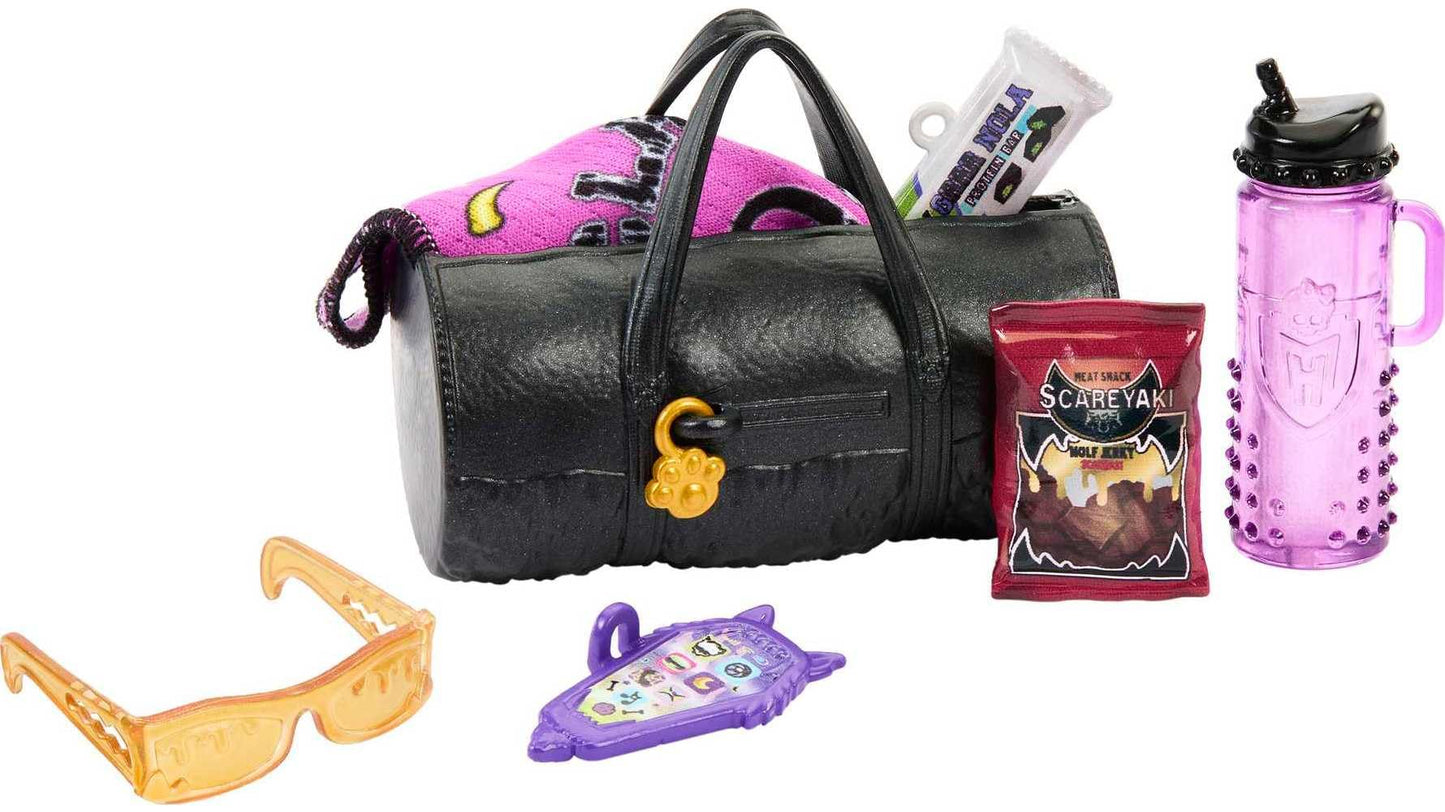 Muñeca Monster High Hombre Lobo con Bulldog Gárgola y Accesorios Temáticos
