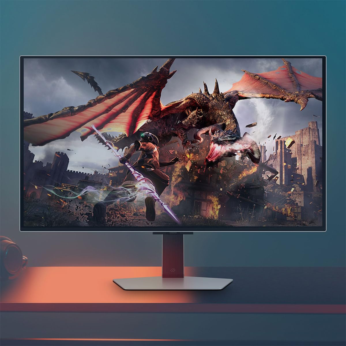 Samsung 32" Odyssey OLED Monitor G80SD 4K 240Hz, Resolución OLED en 4K, Negros más Profundos, Glare Free, Tiempo de Respuesta de 0,03ms (GtG), AMD FreeSync Premium Pro LS32DG800SLXZX