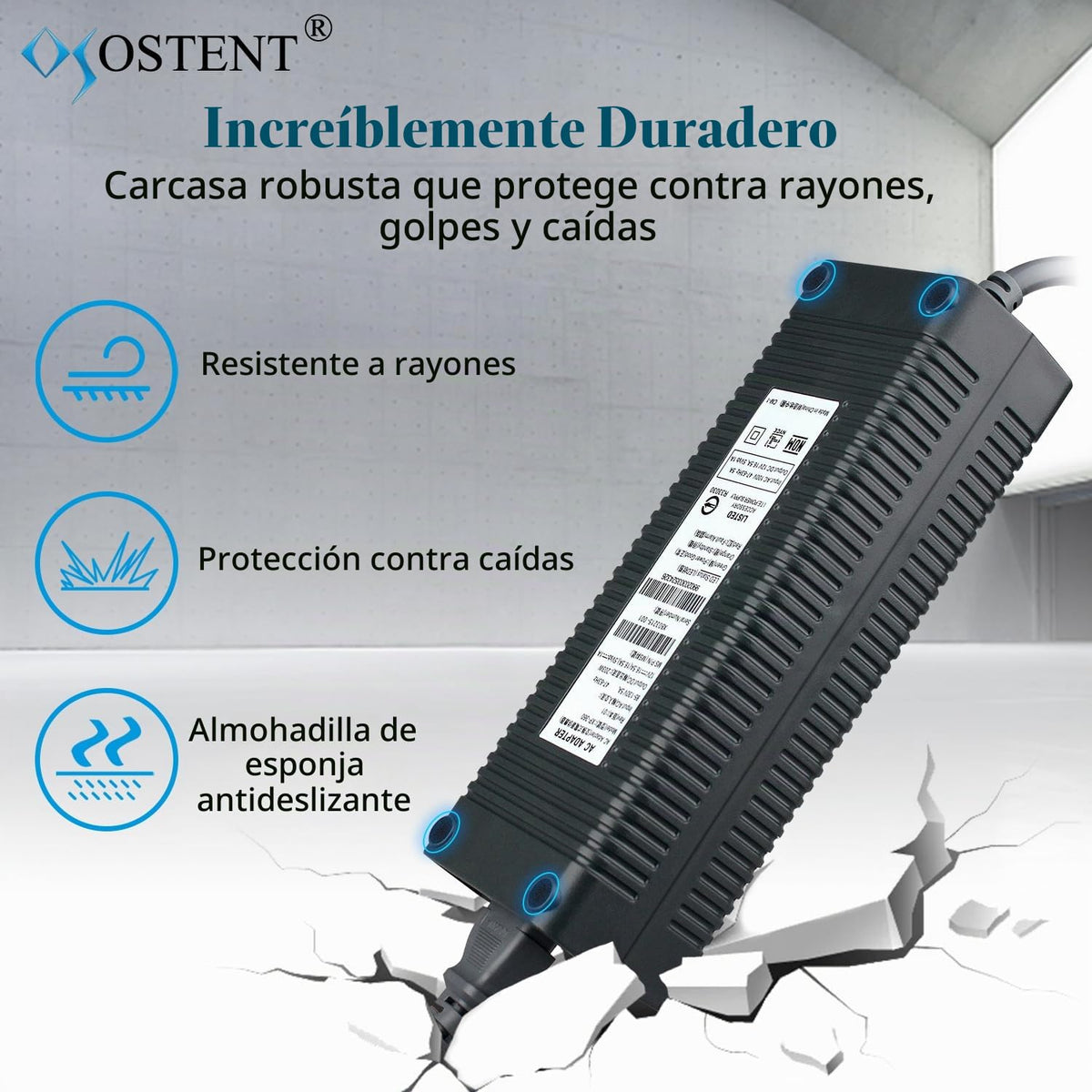 Cable Adaptador de CA OSTENT 203 W para Consola Microsoft Xbox 360 con Enchufe Estadounidense
