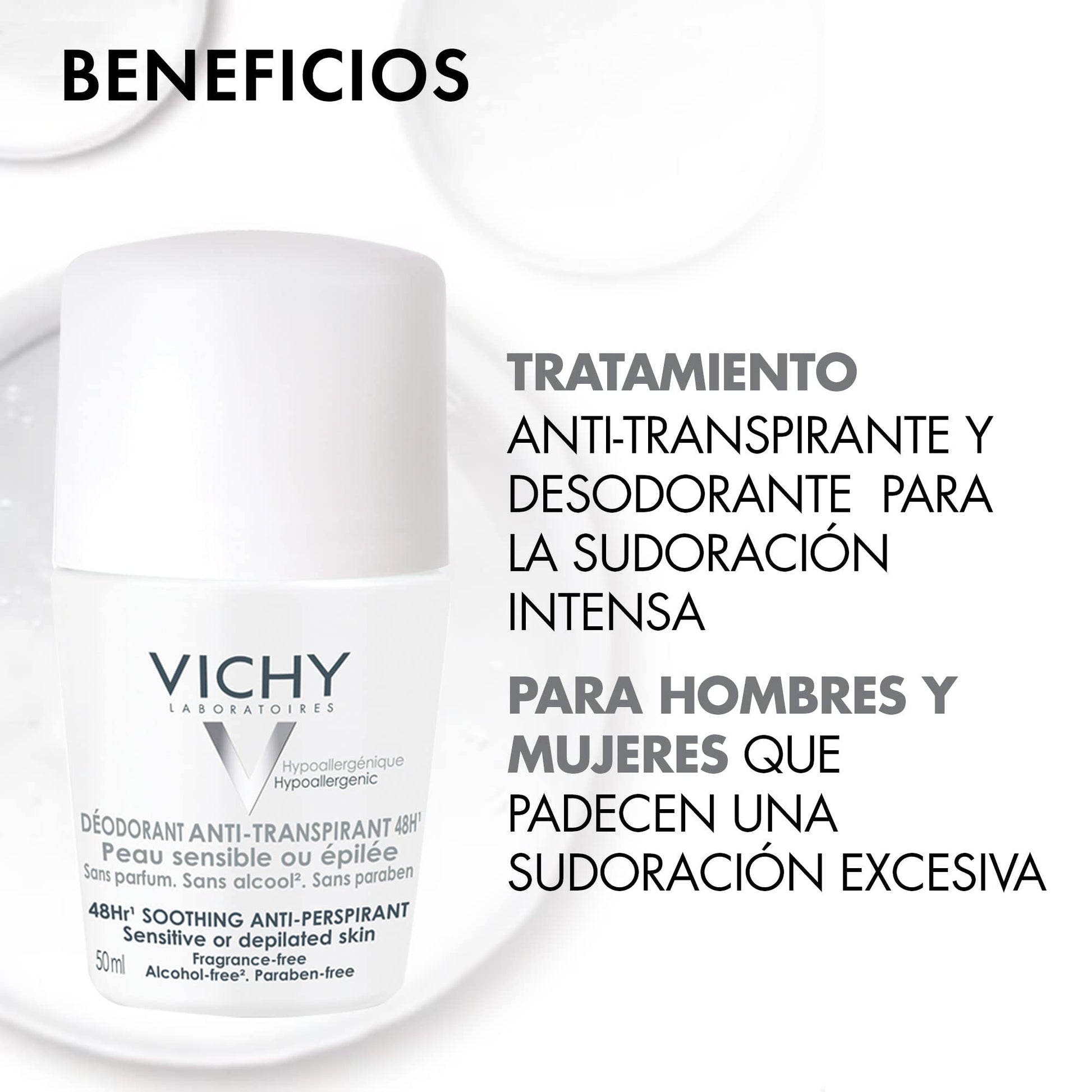 Vichy Anti-transpirante calmante para piel sensible 48H 50ml