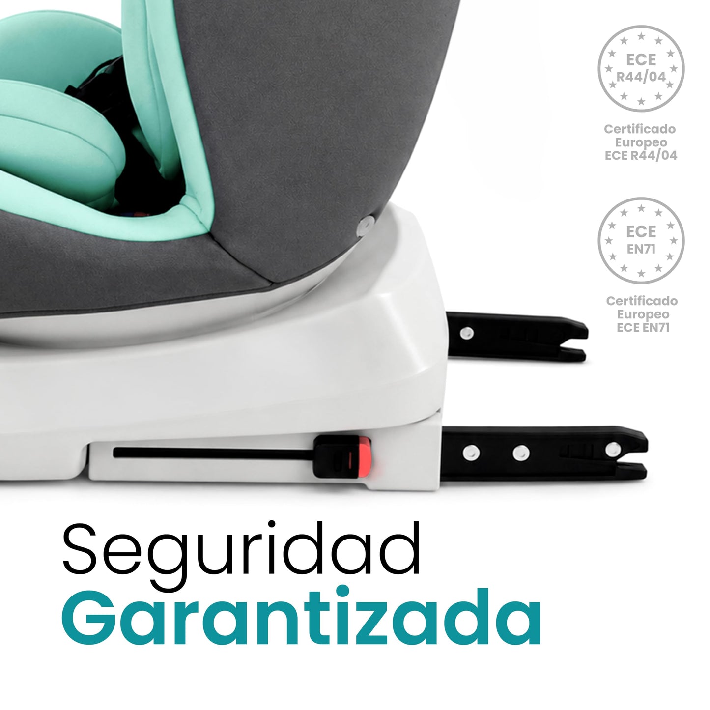 Amulay Autoasiento Kiddo ISOFIX 360°, 0 a 12 Años, Verde