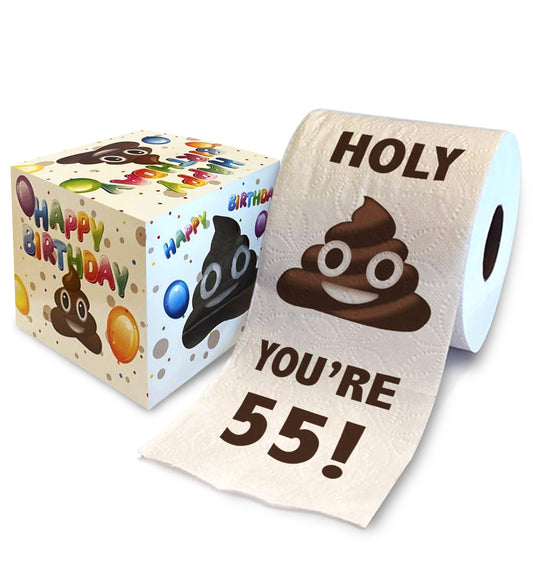 Papel Higiénico Cumpleaños 55 Happy 55th Birthday en Inglés