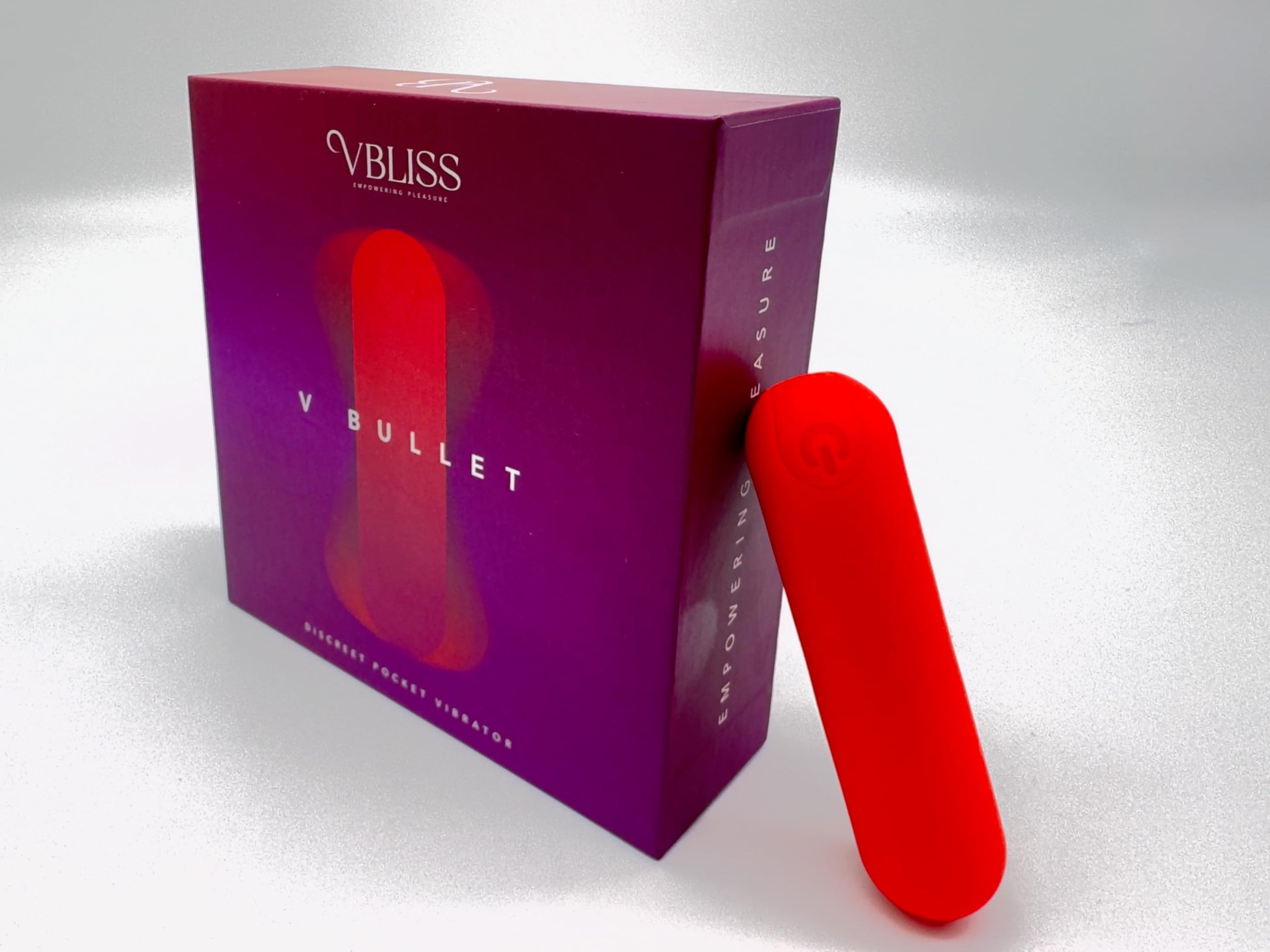 Vibrador Portátil V BLISS Rojo Certificado NOM con 10 Intensidades de Vibración para Placer Intenso y Máxima Discreción