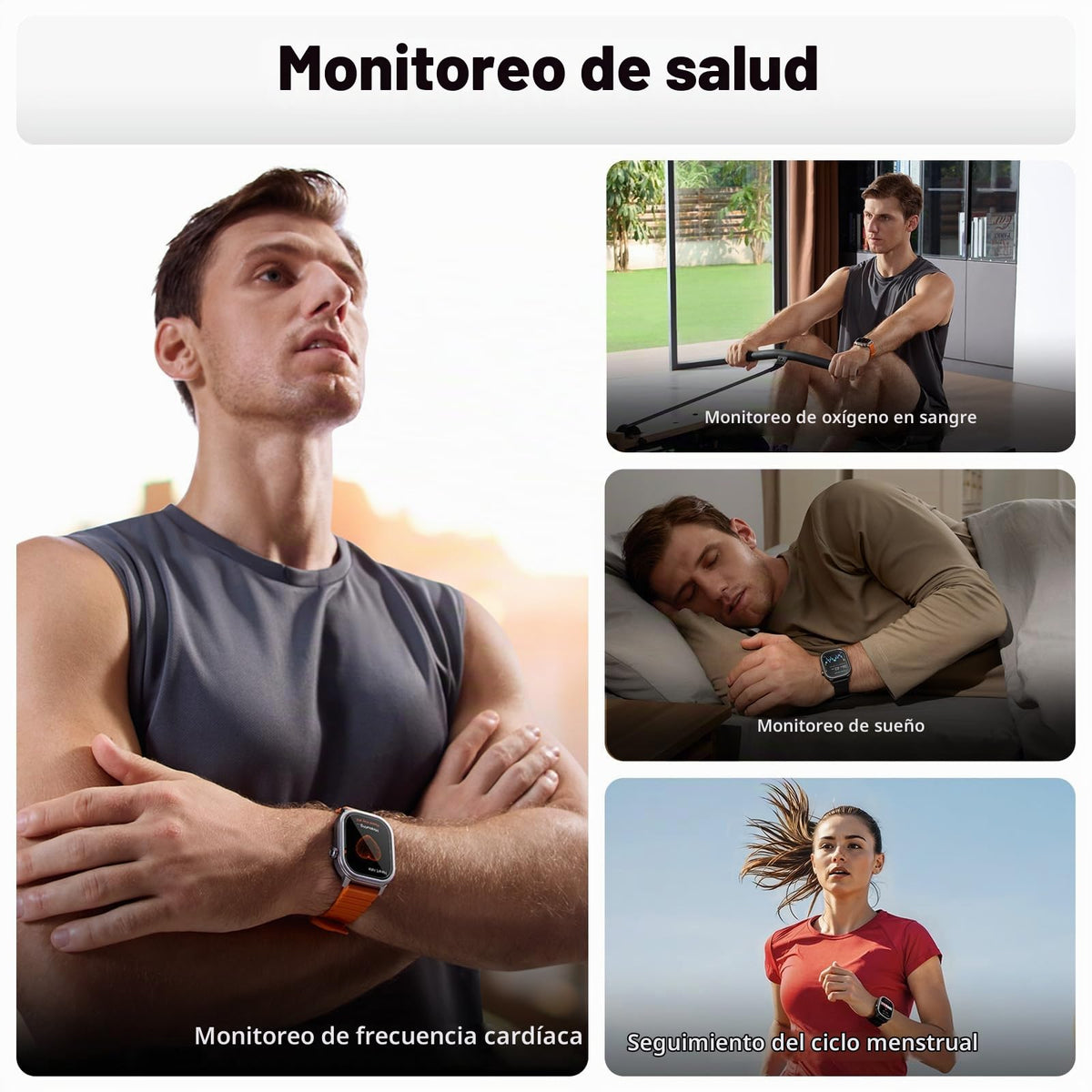Smartwatch KOSPET Negro AMOLED Diseño Ligero 17 Días para Hombre