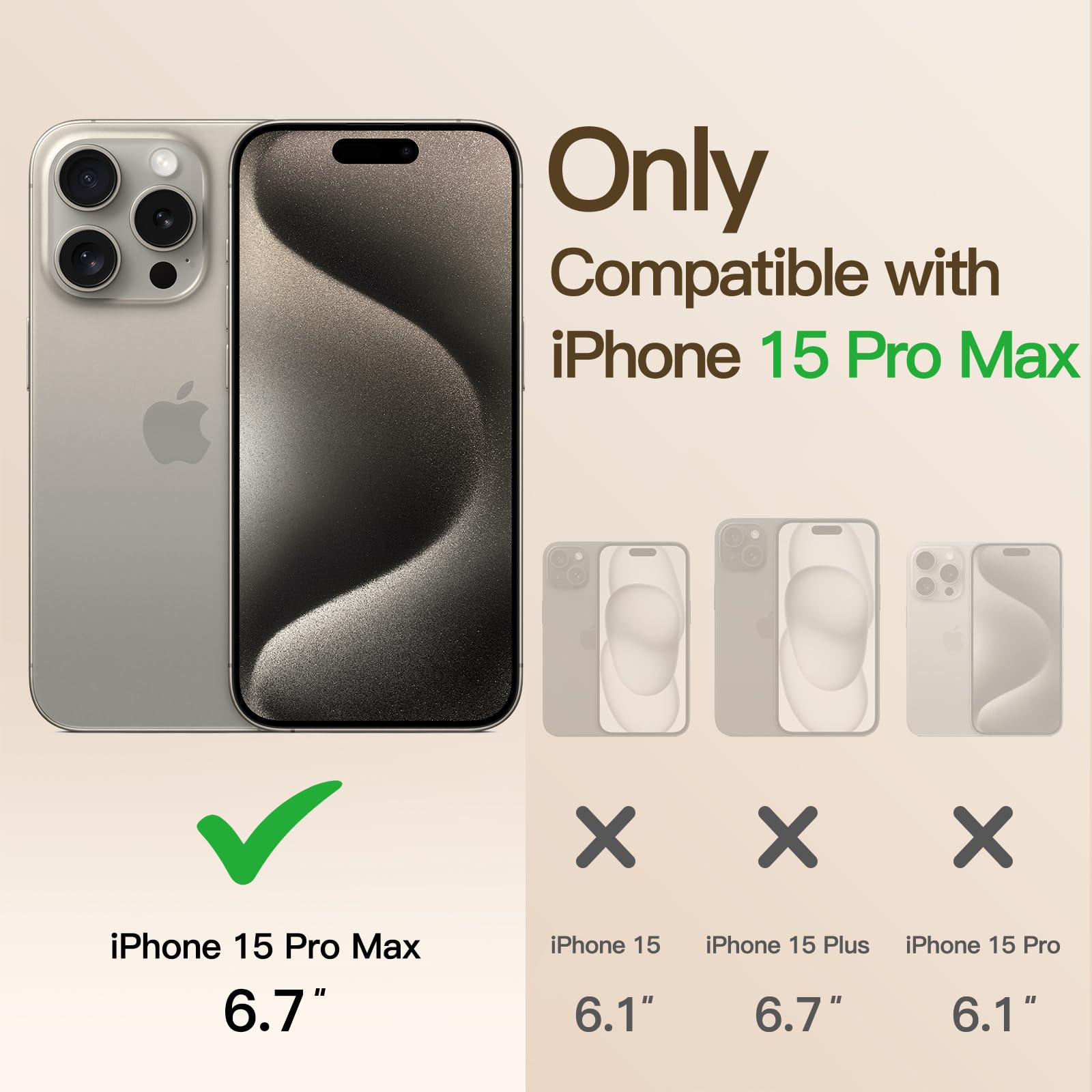 JETech Funda Suave Claro para iPhone 15 Pro MAX 6.7 Pulgadas, Lente Cámara Protección Completa, Compatible con MagSafe Carga Inalámbrica, Carcasa TPU Galvanizada Antigolpes (Oro)