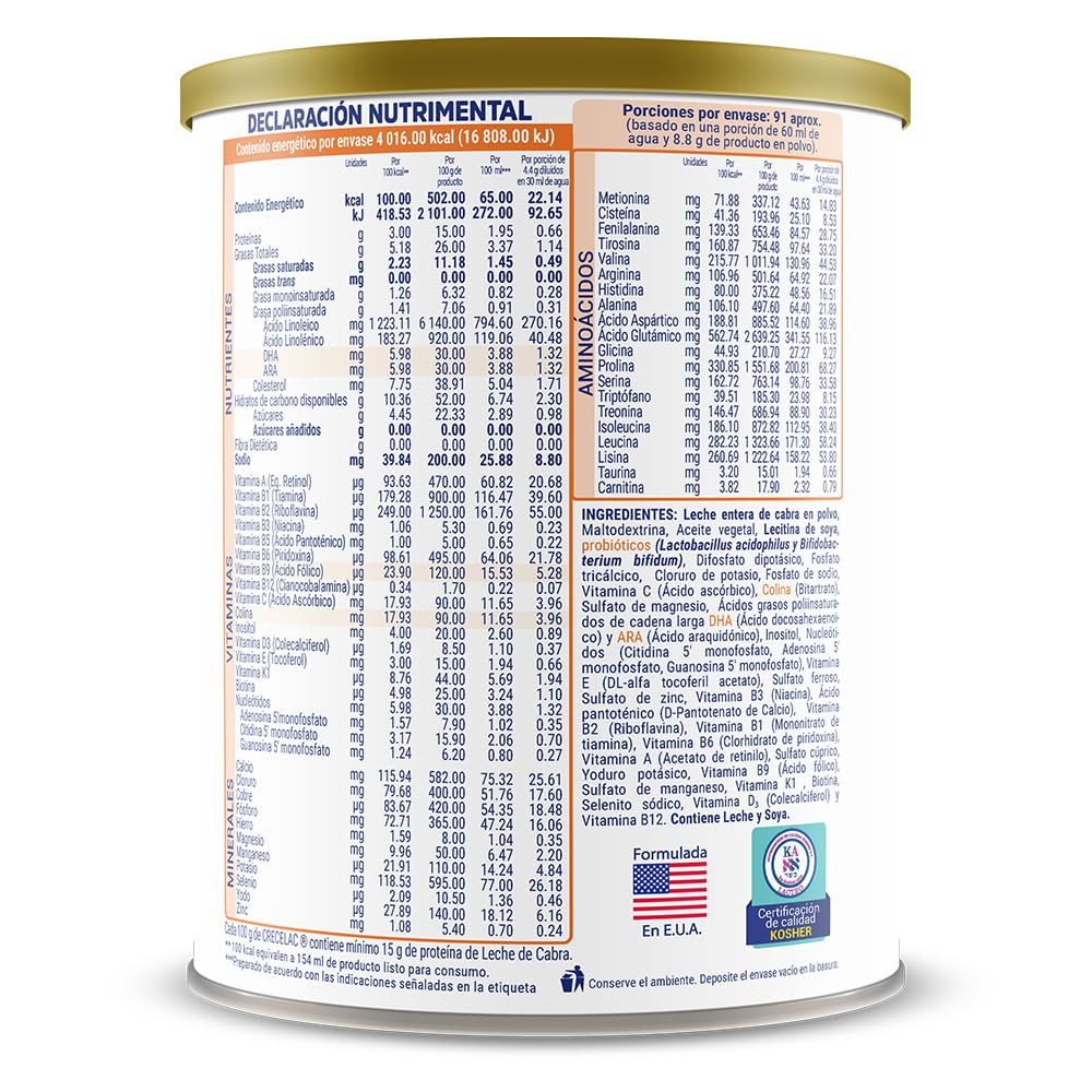 Fórmula Crecelac Bebé 0-12 Meses (800gr)