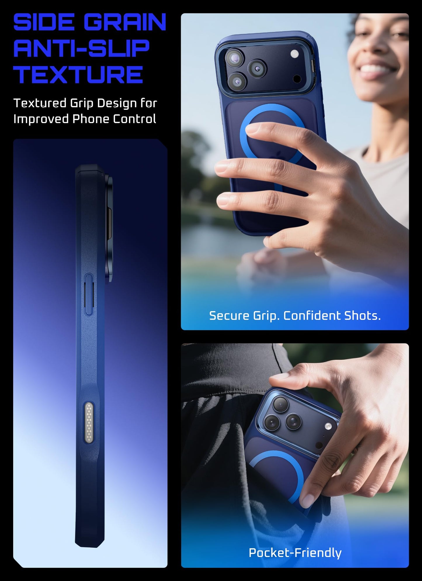 SUPCASE Funda Magnética para iPhone 17 Pro MAX Case Compatible con MagSafe [Unicorn Beetle mag] Resistente Carcasa Delgada Translúcida Mate para iPhone 17 Pro MAX - Azul