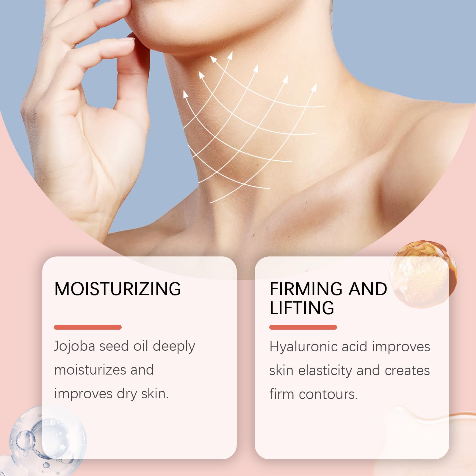 Barra de cuidado facial para el cuello con retinol y colágeno, suero reafirmante en barra con retinol, crema hidratante en barra con retinol y colágeno con ácido hialurónico (3)