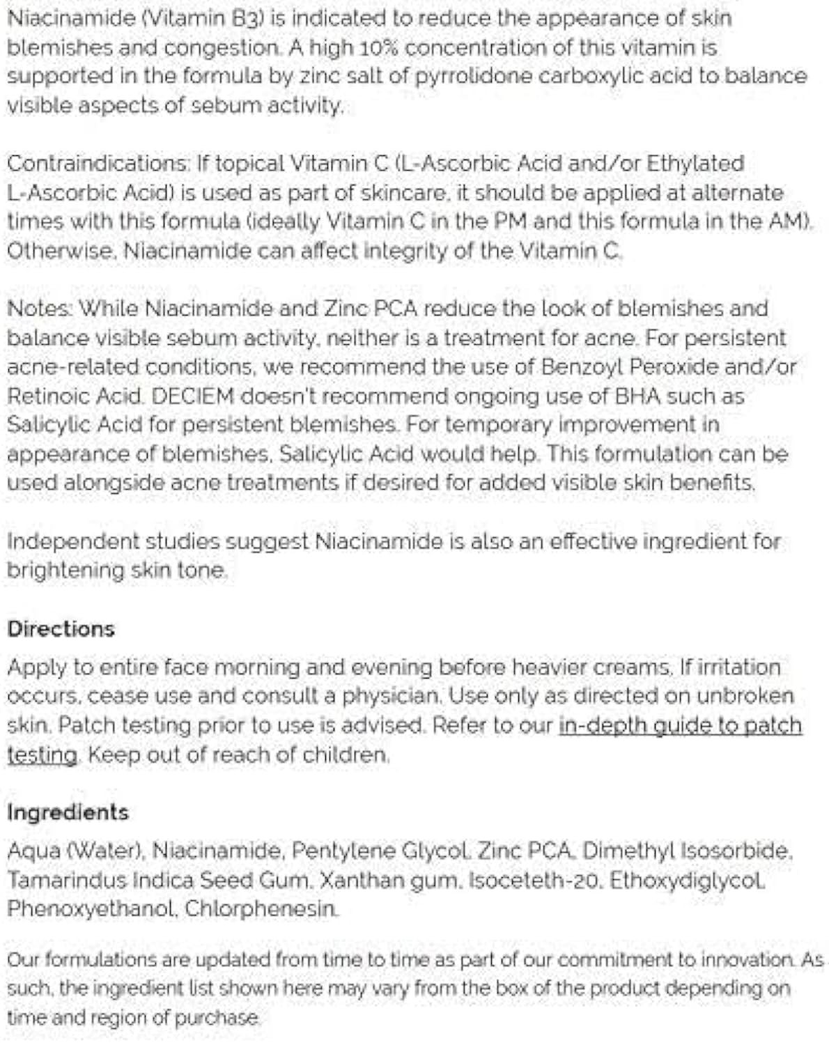 Suero The Ordinary Niacinamida 10% Zinc 1% Paquete de 3 30ml