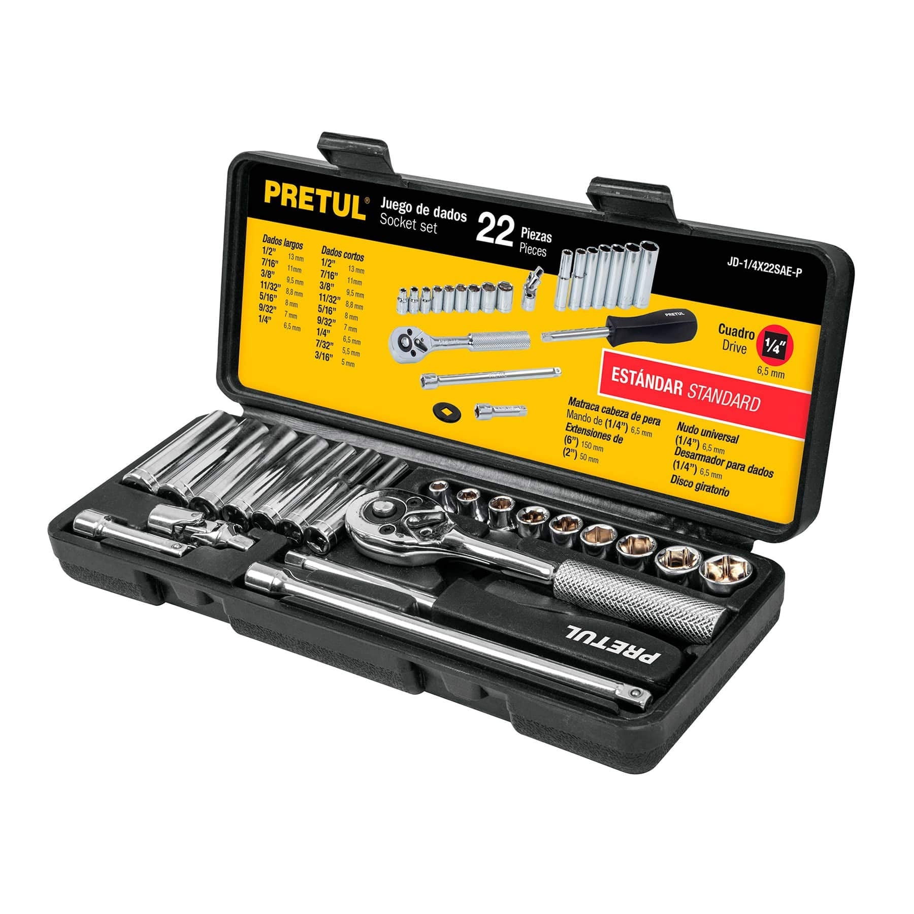 Juego de Autoclé Pretul std 22 Piezas 1/4 Pulgadas