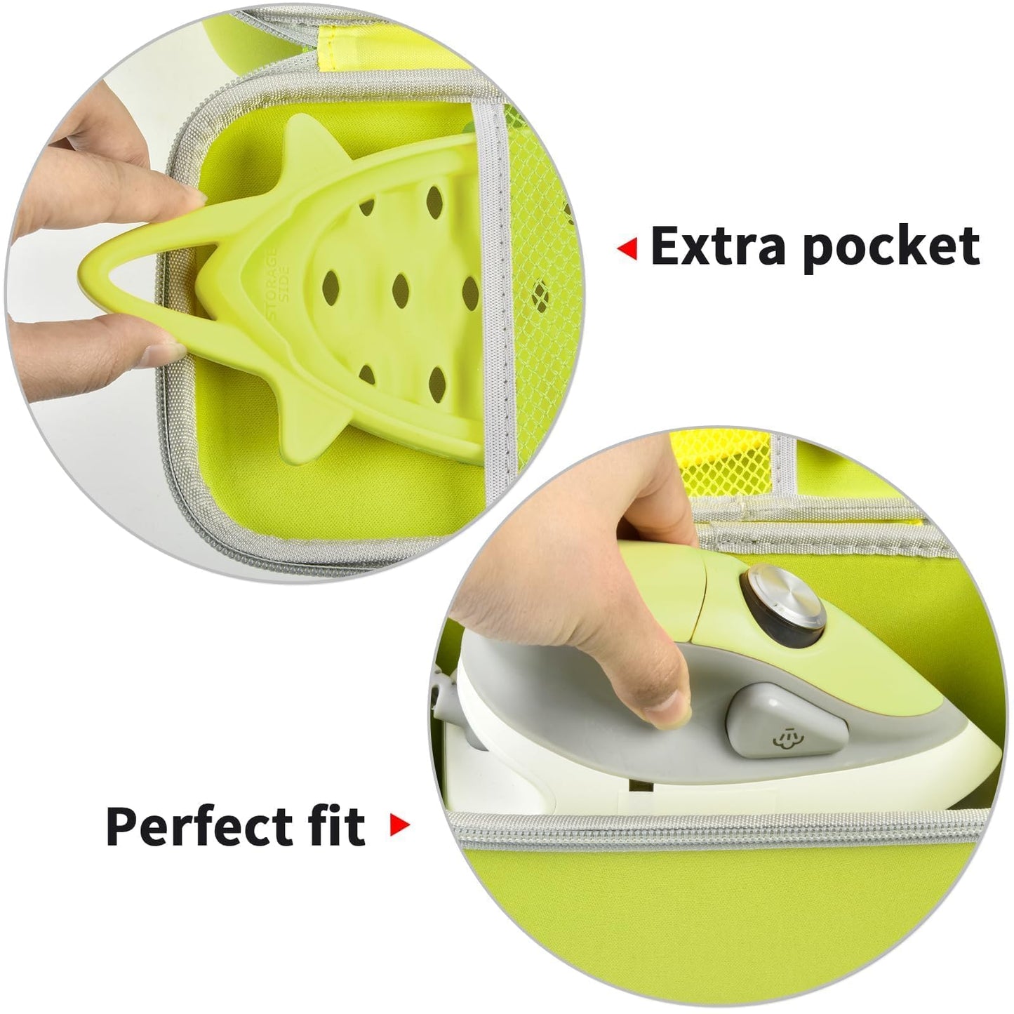 Funda compatible con Newbealer/para Sunbeam Hot-2-Trot/para Oliso M3Pro M2 Mini plancha de viaje para costura, soporte de transporte para pequeñas planchas de acolchado de artesanía con resto de vapor