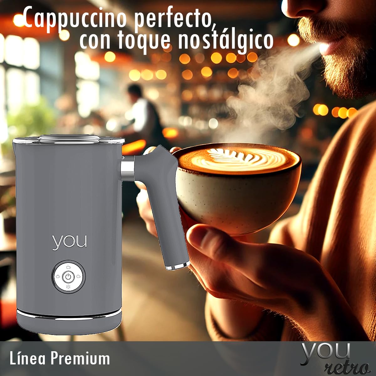 Espumador de Leche YOU Automático 4 en 1 Eléctrico