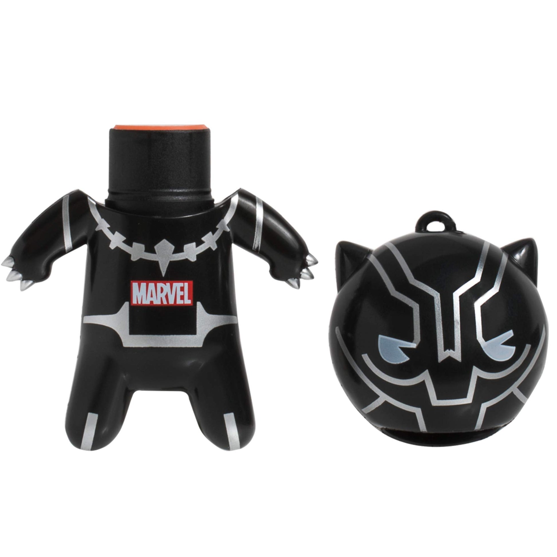 Lip Smacker Marvel Super Hero Capitán América Bálsamo labial, rojo, blanco y azul baya, 0.14 onzas (Paquete de 2), Pantera negra