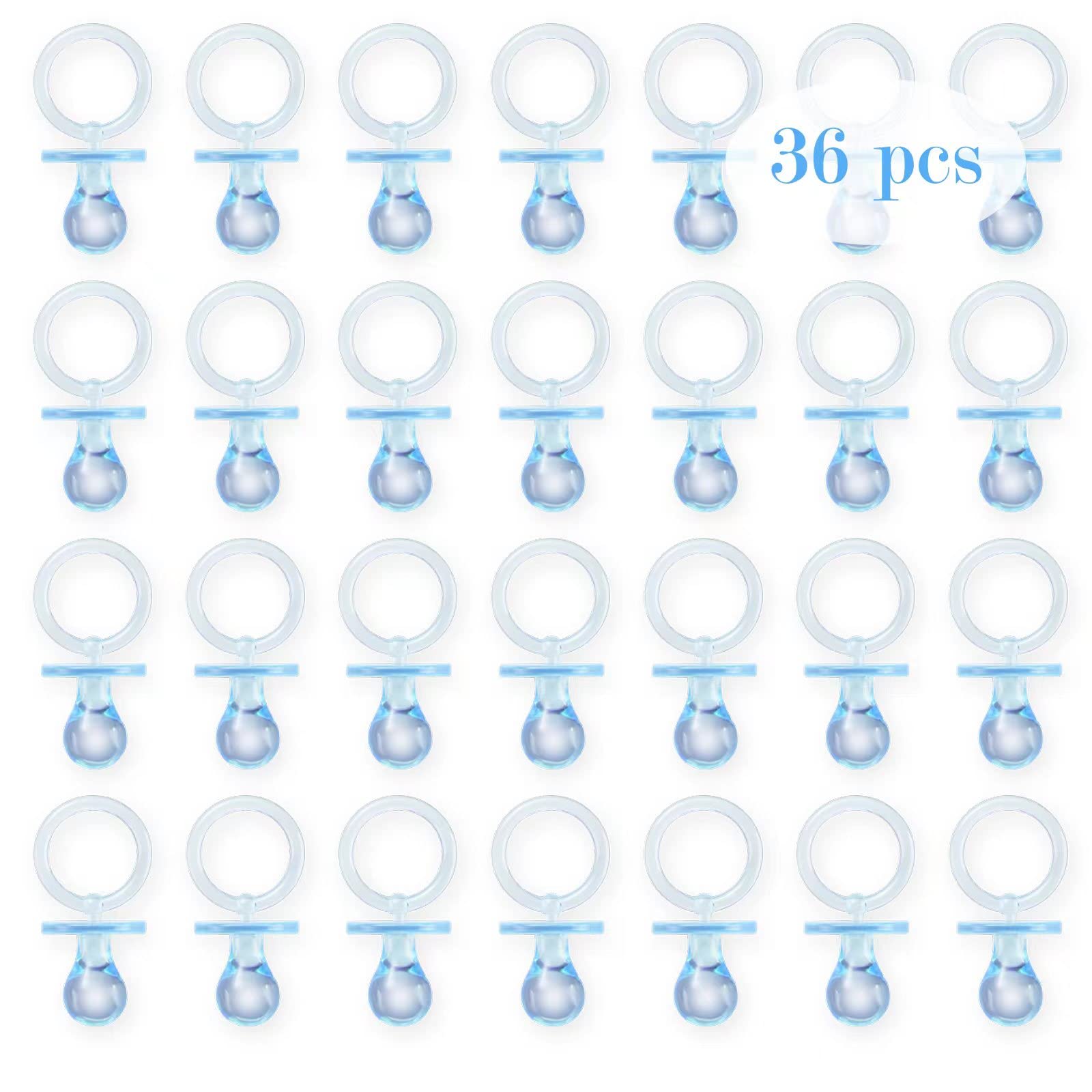 Chupetes Acrílicos XINHUIDALSQ Azul 36 Piezas para Juego de Baby Shower