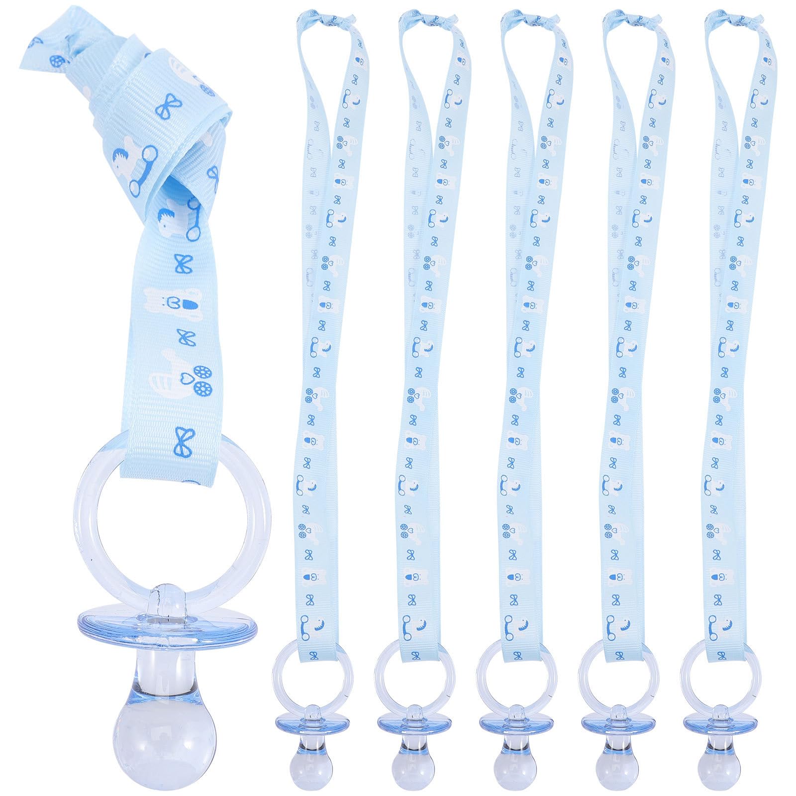 Gadpiparty Regalos De Niña 20Pcs Baby Shower Chupetes Acrílico Chupete Fiesta Favores Encanto Chupete Collares Chupetes De Plástico Para Niñas Niños Baby Shower Fiesta Decoraciones, Azul