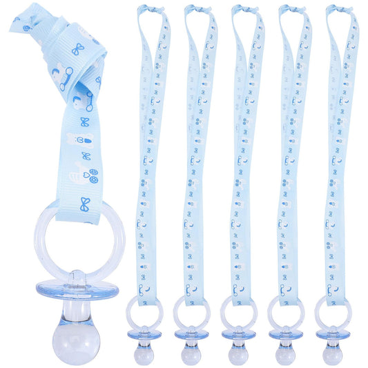 Gadpiparty Regalos De Niña 20Pcs Baby Shower Chupetes Acrílico Chupete Fiesta Favores Encanto Chupete Collares Chupetes De Plástico Para Niñas Niños Baby Shower Fiesta Decoraciones, Azul