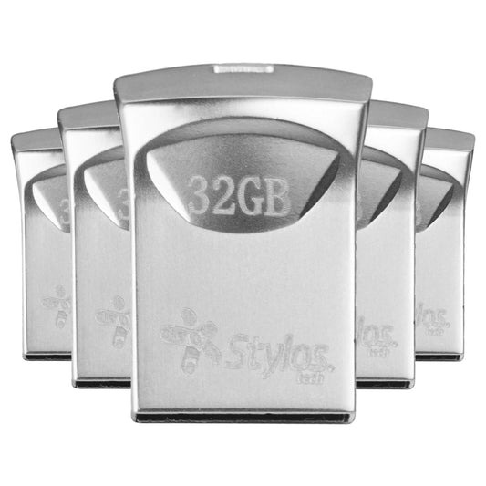 Kit de Memorias USB 32GB PSA Computo y Papelería Gris Acero Inoxidable