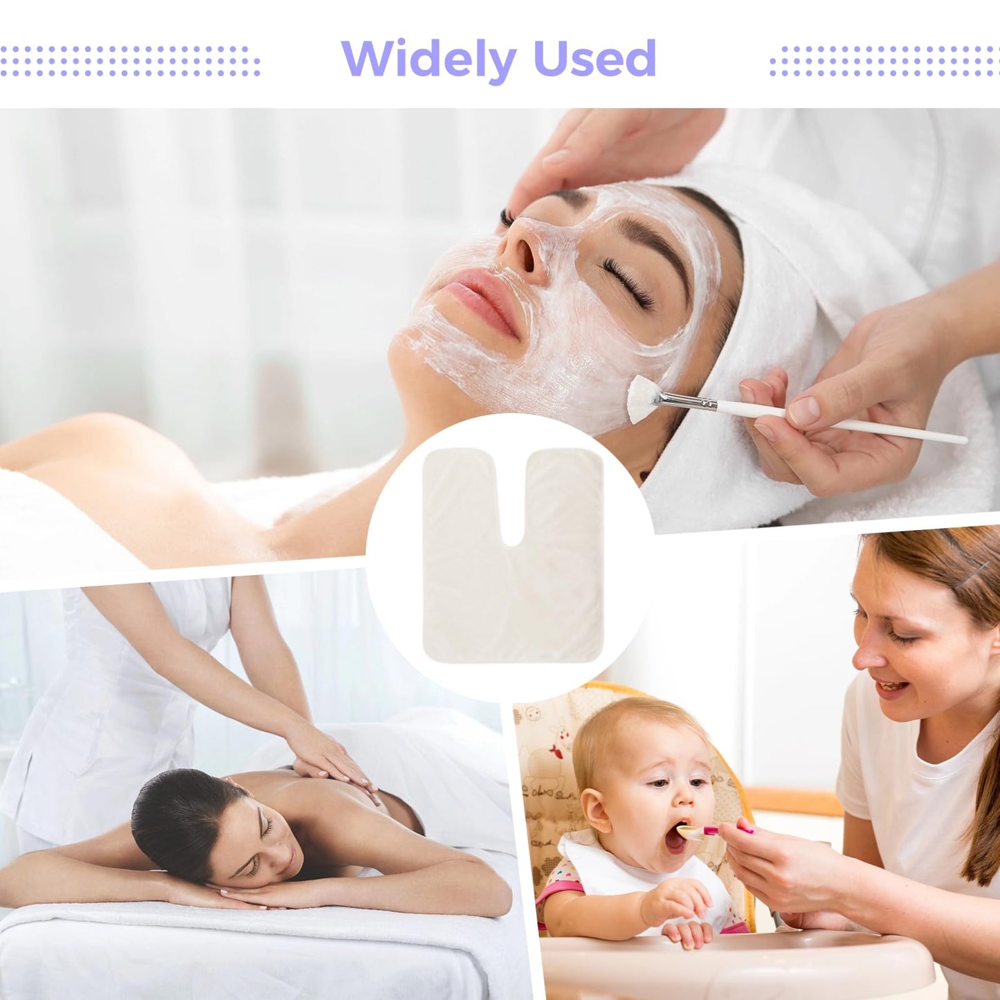 DIMEGON 12 toallas faciales en forma de U, suaves paños faciales de forro polar coral para salones de belleza, cuidado de la piel, centros de spa