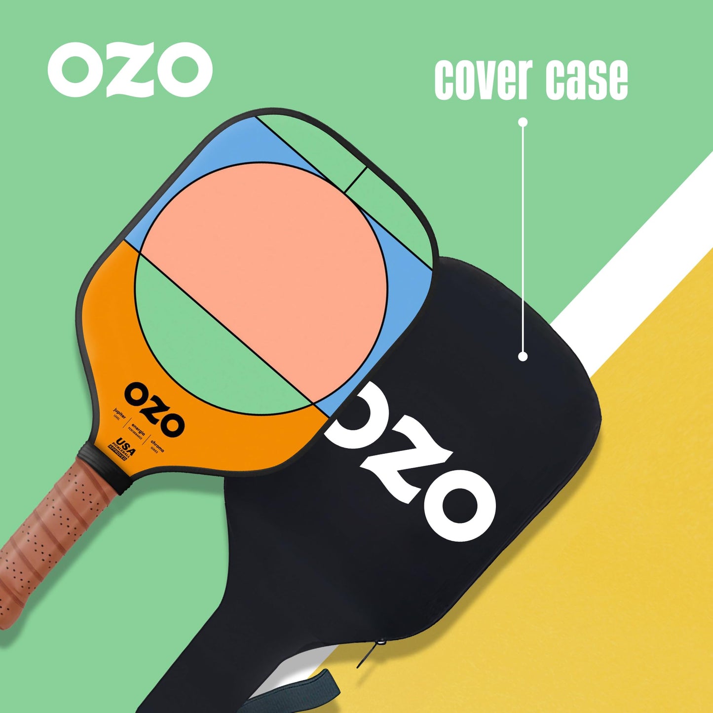 Pala de Pickleball OZO Jupiter Energia Chroma Grafito Potencia Intermedia aprobada por USAPA