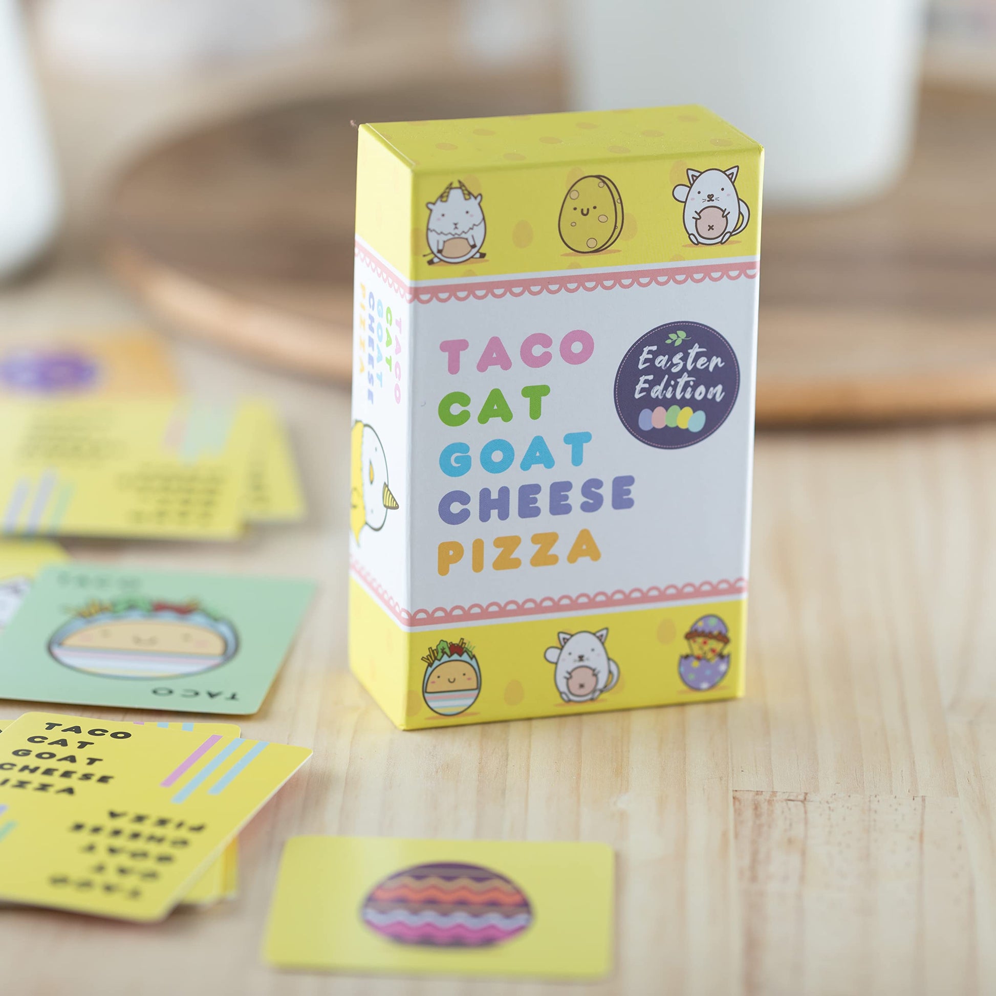 Juego de Cartas Dolphin Hat Games Edición Pascua Taco Cat Goat Cheese Pizza para Todas las Edades
