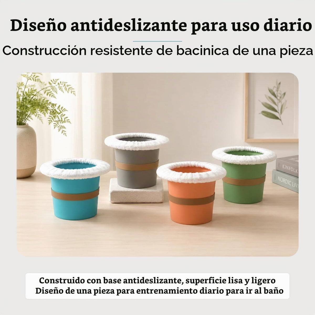 Orinal para recien nacido, para entrenamiento de orinal Comunicacion de eliminacion Incluye 100% algodon sin tenir acogedor Banda de goma antideslizante para entrenamiento de orinal de bebe EC (gris)