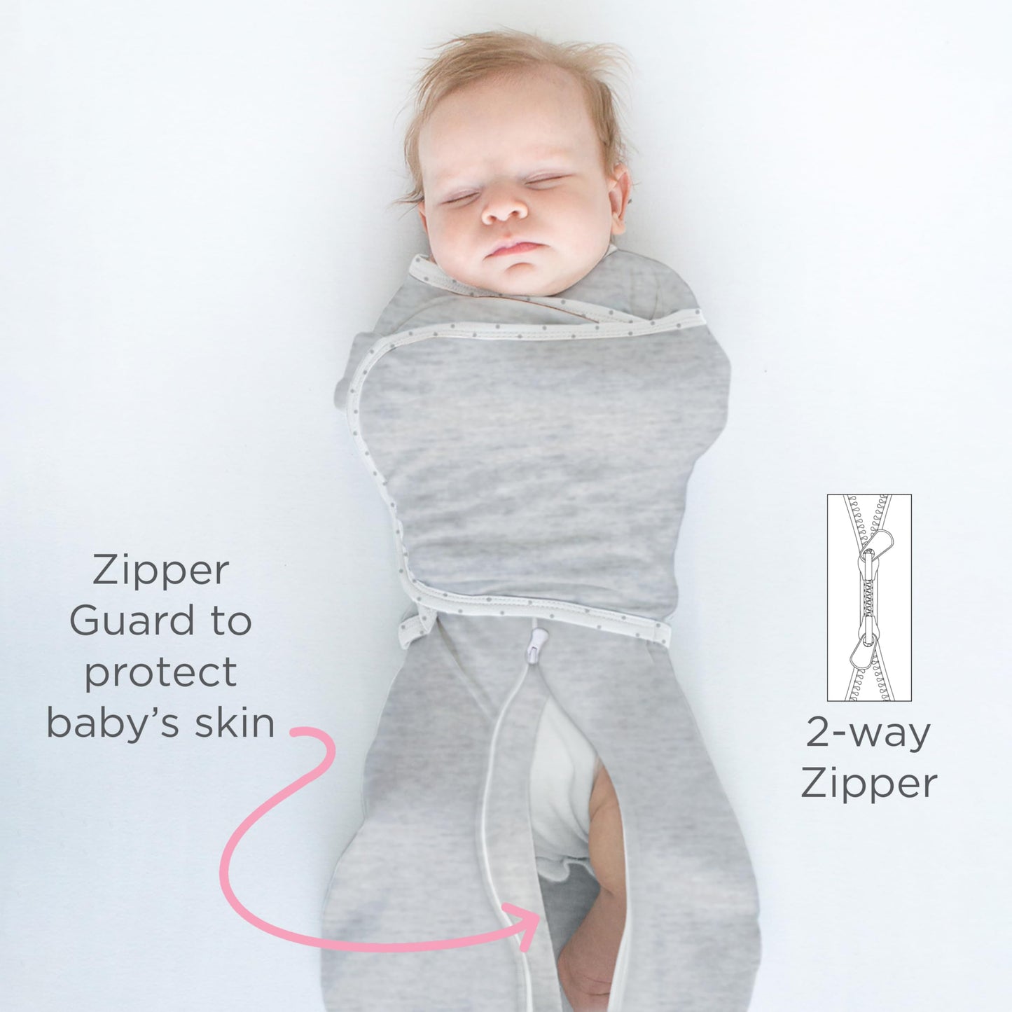 SwaddleDesigns - Saco de dormir Omni de 6 vías para recién nacido, más opciones para calmar el reflejo de sobresaltar, mejora el sueño, saco de dormir para bebé de fácil transición, pequeño, 0-3