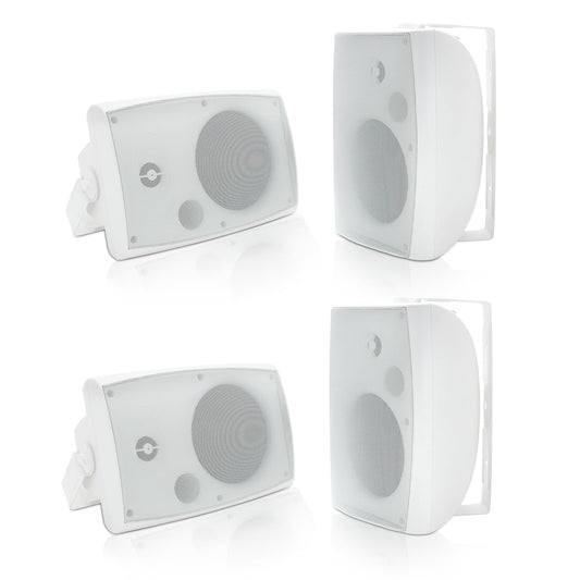 Altavoces Bluetooth Herdio Blancos Impermeables de 6.5 Pulgadas con Amplificador para Exteriores