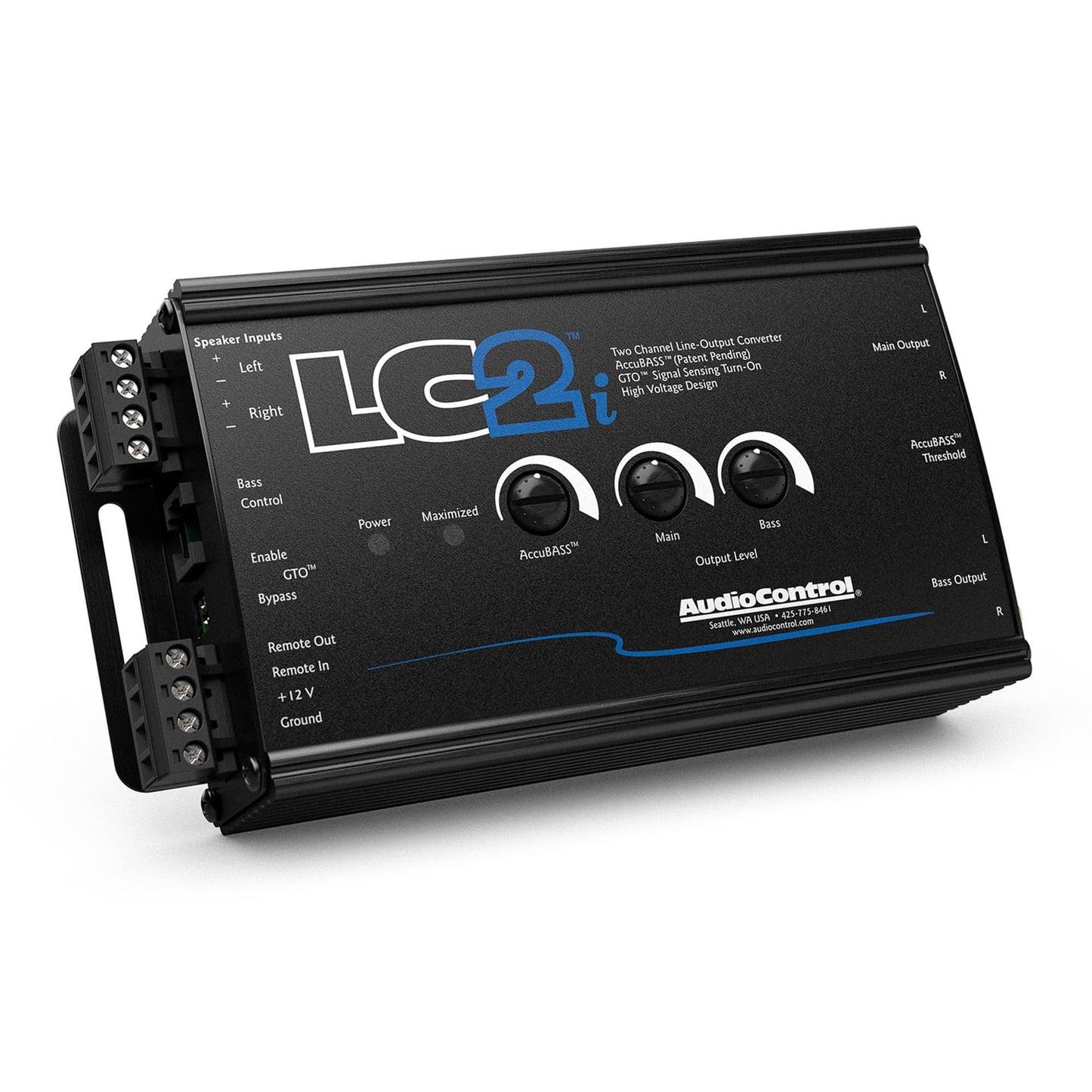AudioControl LC2i Convertidor de Salida de línea de 2 Canales con AccuBASS y Control de subwoofer