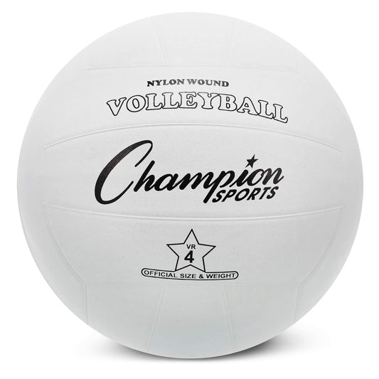 Champion Sports Pelota de Voleibol Original de Hule, White - Single Ball, 8.25" (21 cm)