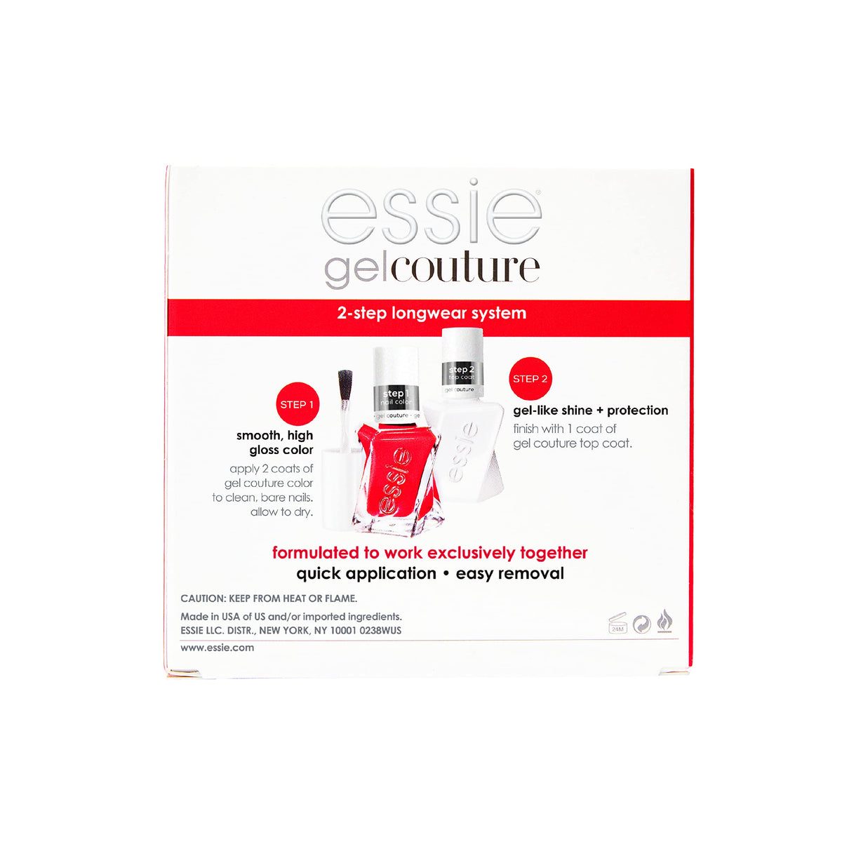 essie Gel Couture Nail Polish + Top Coat Kit, Rock The Runway