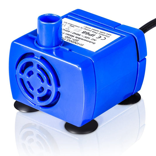 Bomba de agua eléctrica sumergible ultra silenciosa de nueva generación Cable largo de 5.9 pies Motor de bajo consumo de energía Compatible para fuentes de flores para mascotas, azul