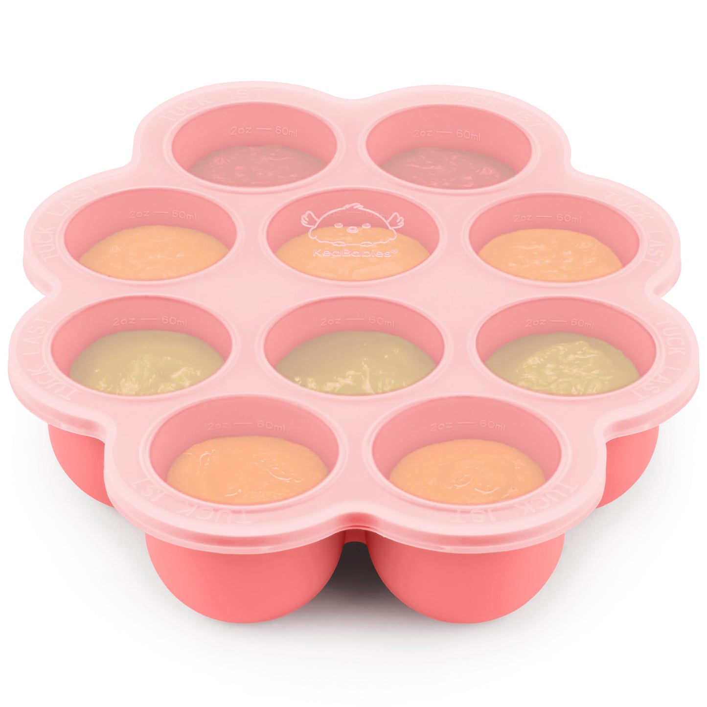 Bandeja congeladora de alimentos para bebés de silicona con tapa de clip, bandejas de leche materna para congelador, recipientes de alimentos para bebés, bandejas de alimentos para congelar