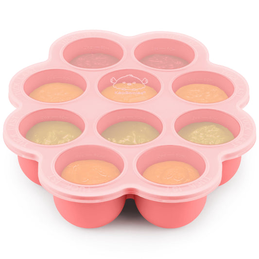 Bandeja congeladora de alimentos para bebés de silicona con tapa de clip, bandejas de leche materna para congelador, recipientes de alimentos para bebés, bandejas de alimentos para congelar