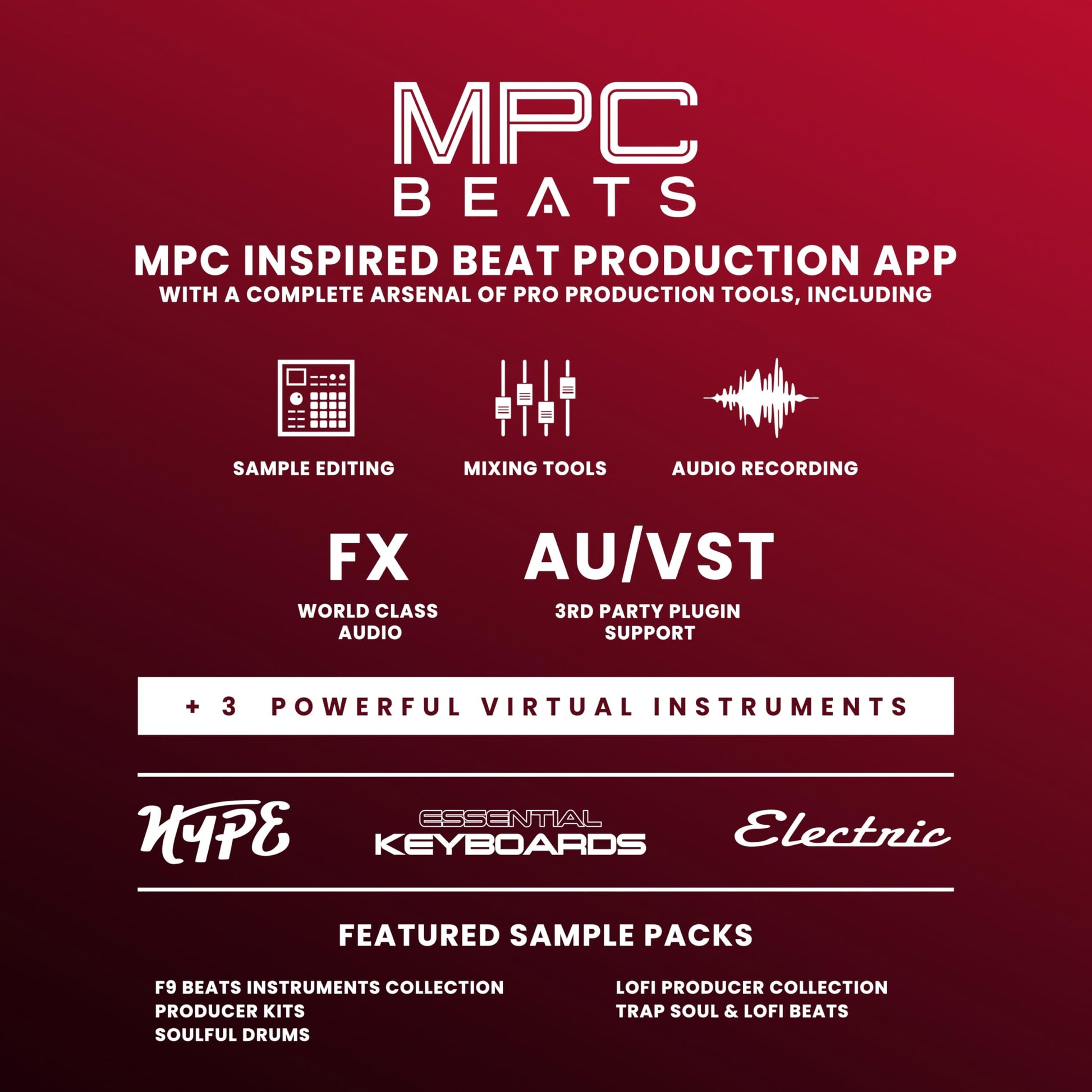 Akai Professional MPK Mini Plus - Teclado Controlador MIDI USB de 37 Mini Teclas con 8 Pads MPC, Secuenciador, MIDI/CV/Gate I/O, Software de Producción y Native Instruments Sound Package