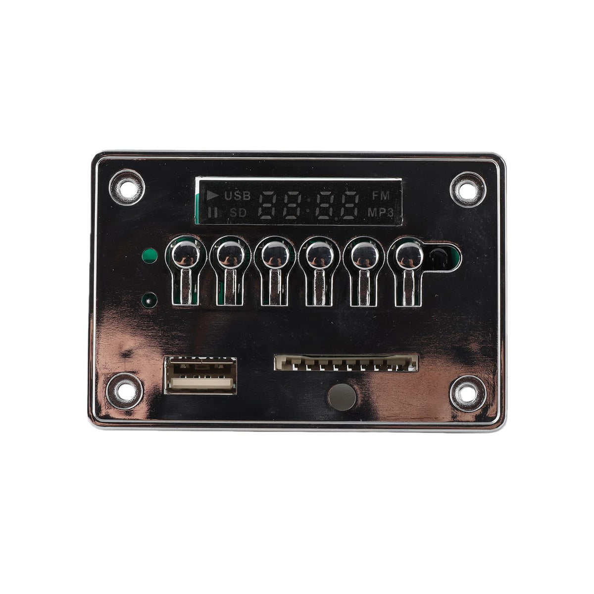 Placa Decodificadora YWBL-WH Bluetooth MP3 USB SD TF Radio FM Negro Plateado Sin Pérdida