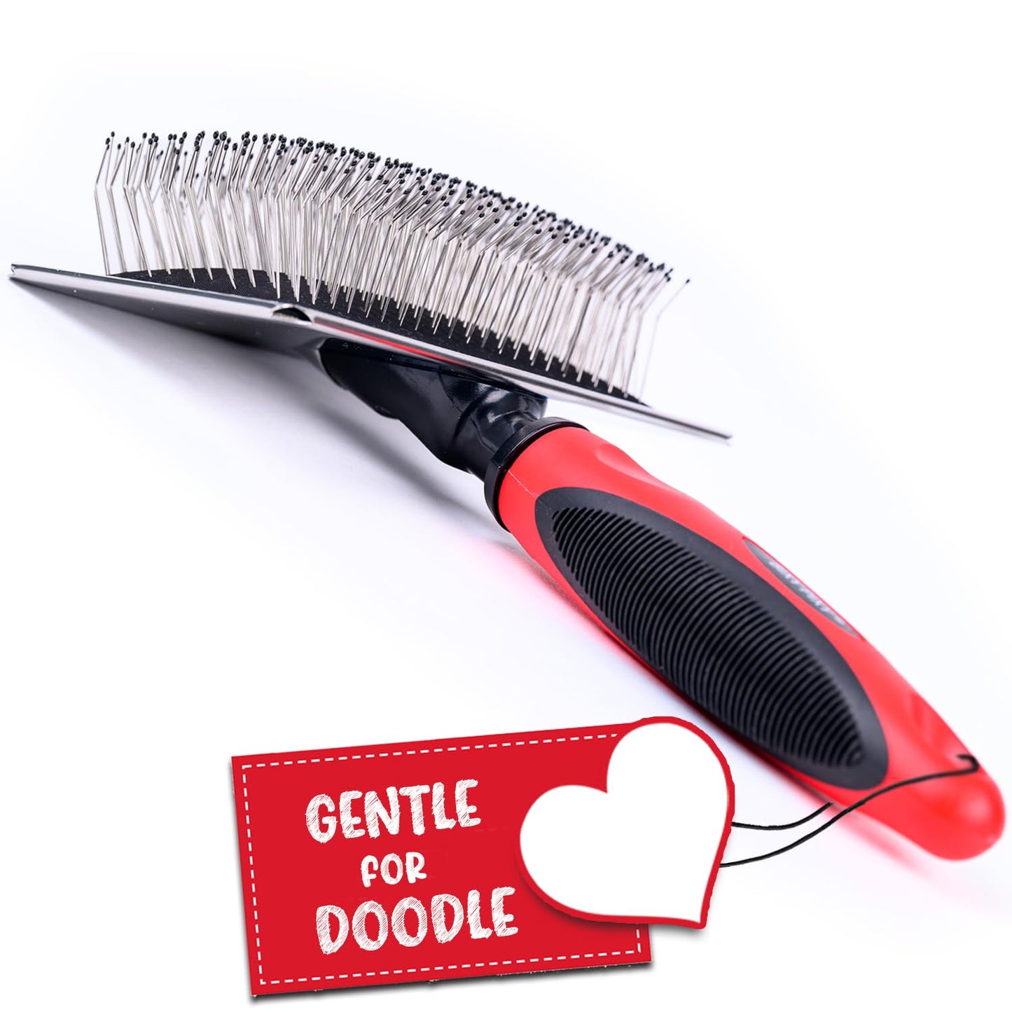 Cepillo de Pelo Slicker para Mascotas Profesional con Puntas de Bola Protectoras para Perros y Gatos de Pelo Largo