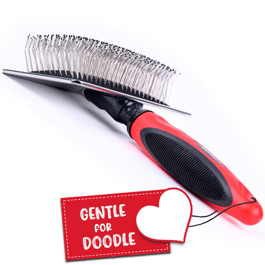 Cepillo de Pelo Slicker para Mascotas Profesional con Puntas de Bola Protectoras para Perros y Gatos de Pelo Largo