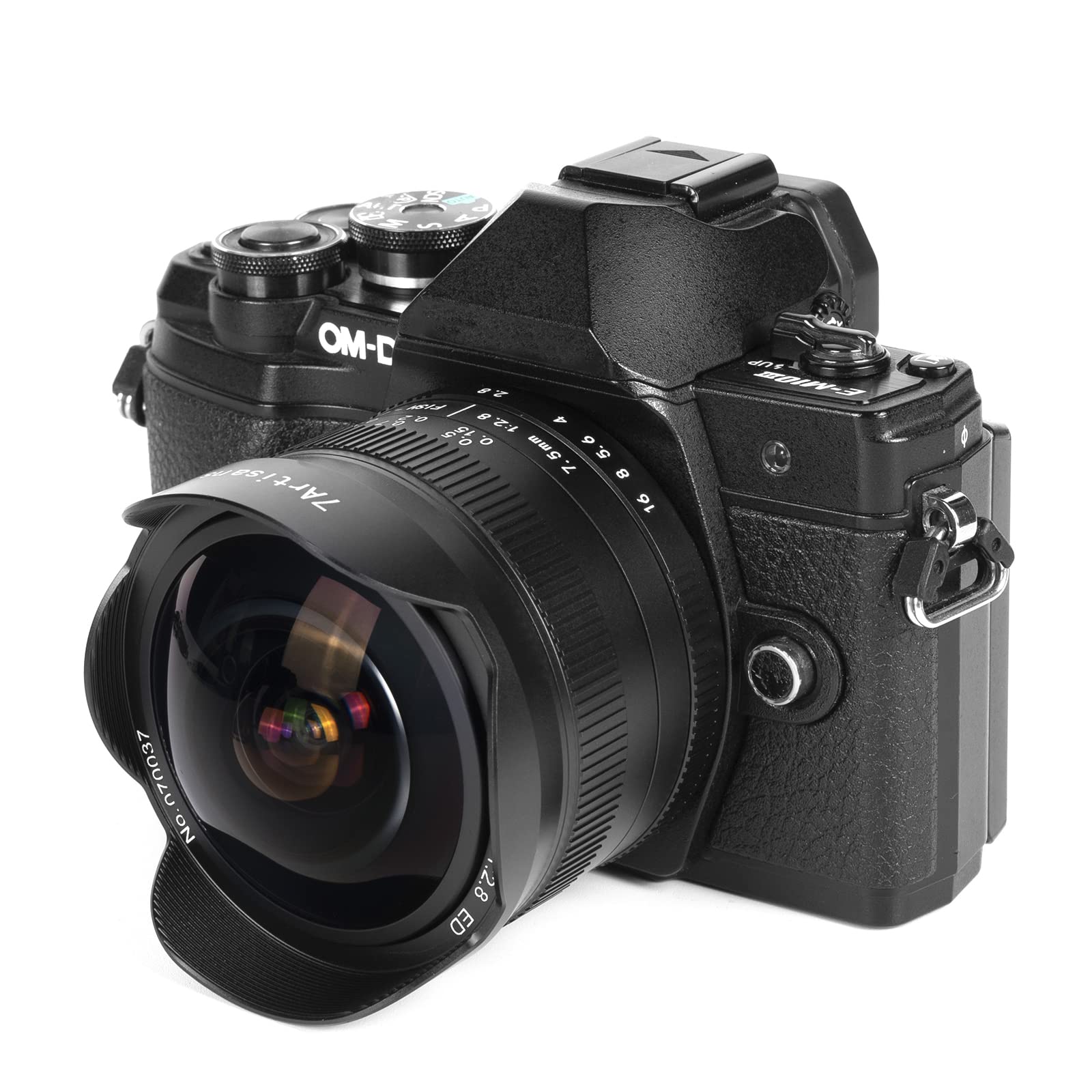 Cámara sin Espejo 7artiss APS-C F2.8 Mark II Ojo de Pez para Panasonic y Olympus M4/3