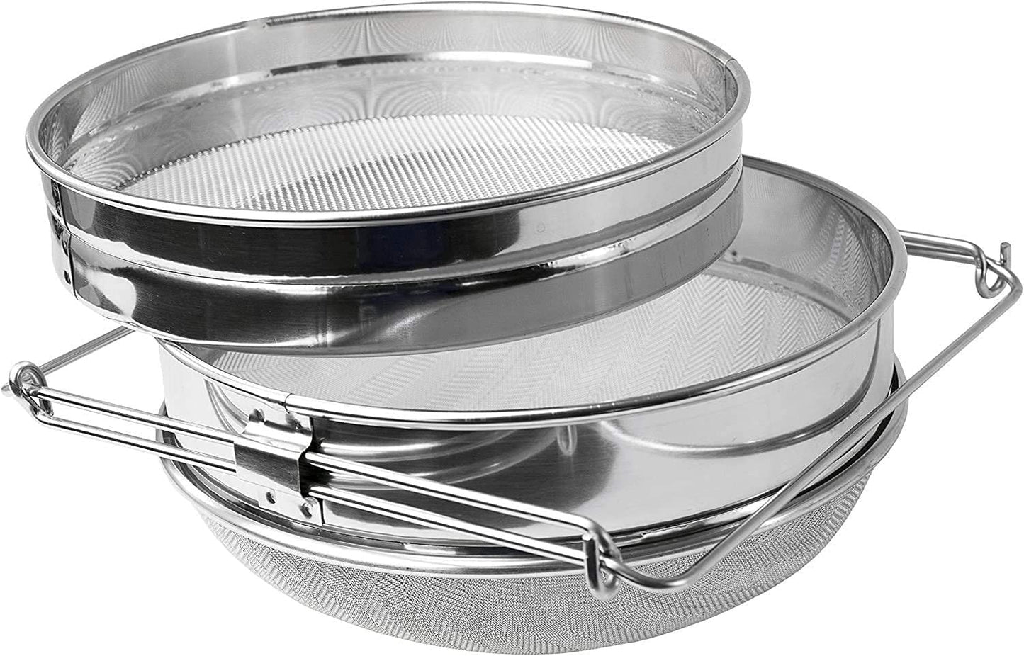 Filtro de miel de acero inoxidable con filtro de miel doble tamiz colador de desechos de miel, equipo extractor de miel para cubeta de 5 galones y miel