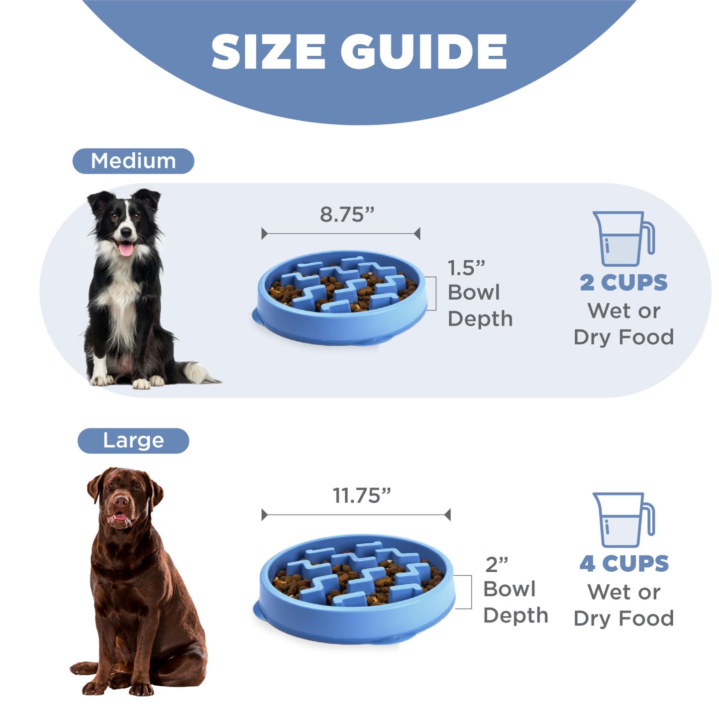 Plato Antideslizante Outward Hound Azul Medio para Perros