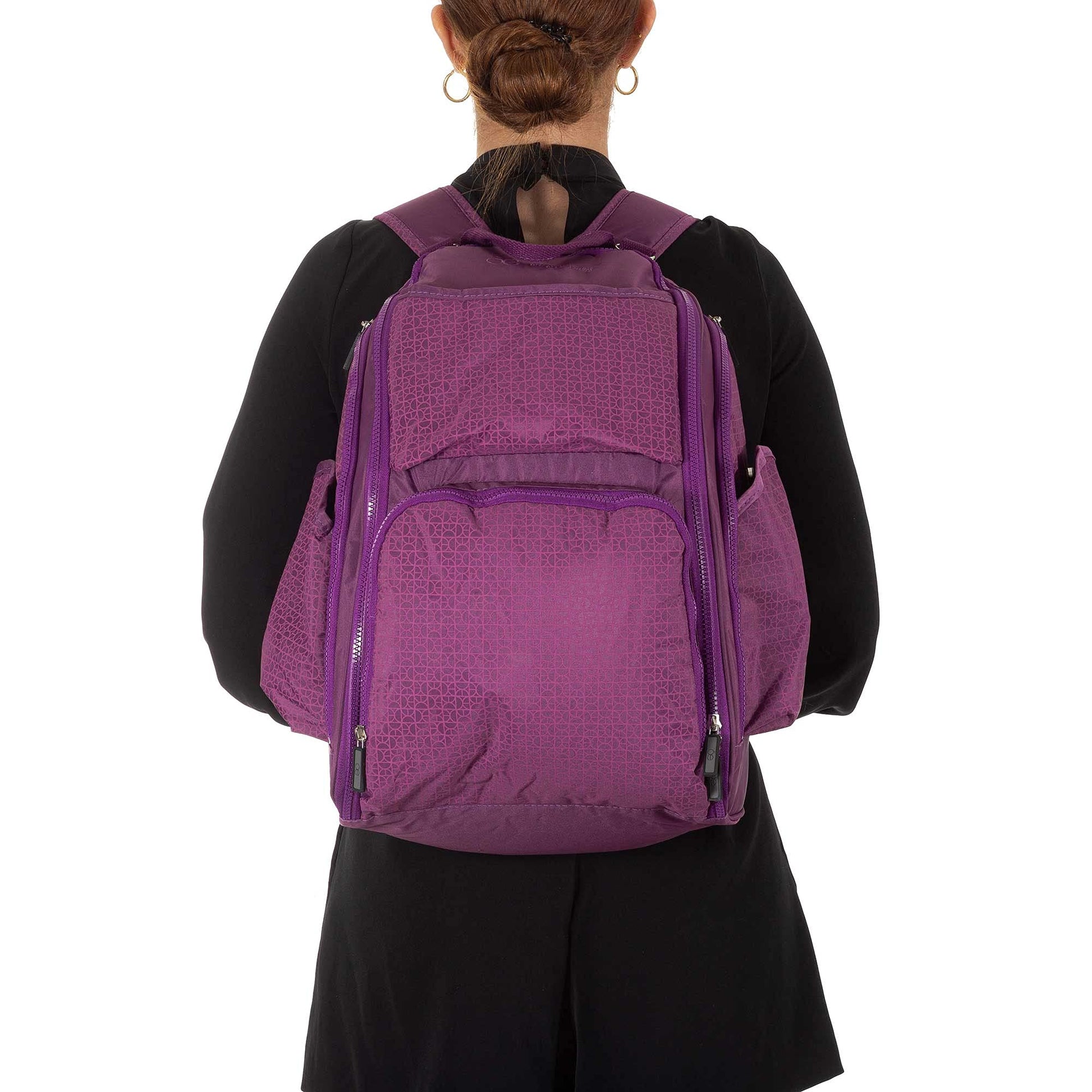 Cloe- Pañalera Backpack en Color Morado para Unisex