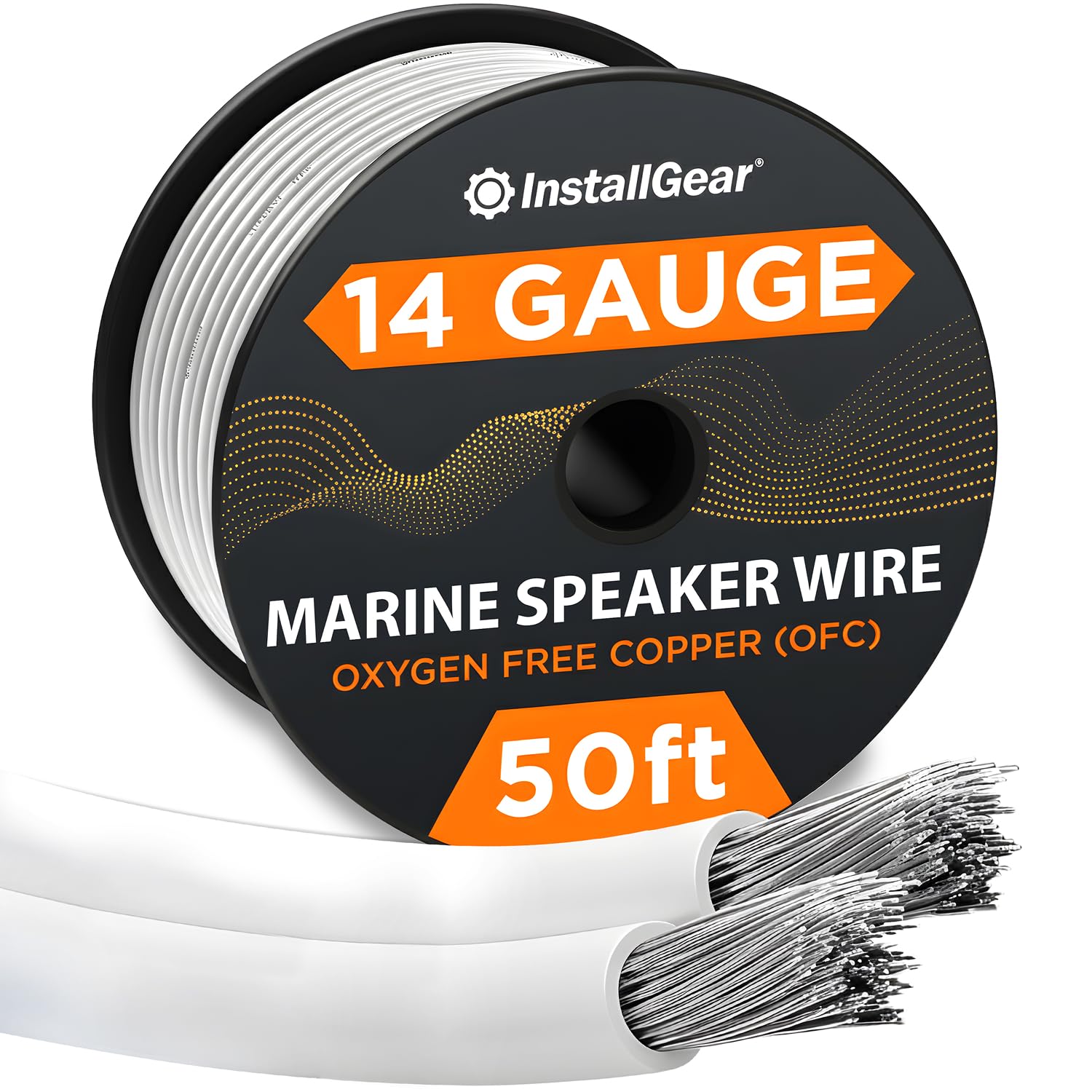InstallGear 14 Gauge Tinned OFC Heavy Duty Boat Marine Speaker Wire, 50 feet