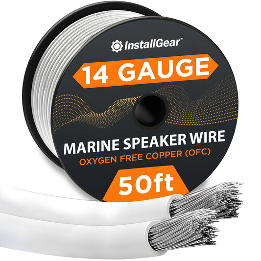 InstallGear 14 Gauge Tinned OFC Heavy Duty Boat Marine Speaker Wire, 50 feet