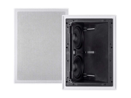 Mono 2-Way Carbon Fiber In-Wall Surround Speaker - Dual 5.25 Inch (Single) Vari-Angled with Paintable Grille - Alpha Series