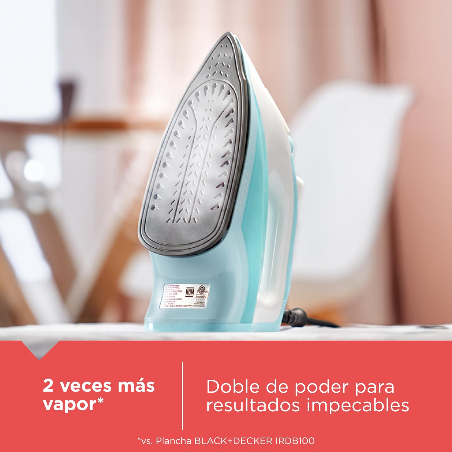 Black+Decker Plancha de Vapor Light 'N Easy 1200W con Regulación Automática de Vapor y Cable Giratorio 360°, IR1845